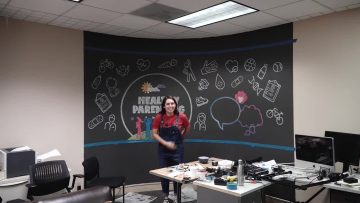 Healthy Parenting Podcast- Creation of wall mural for podcast show