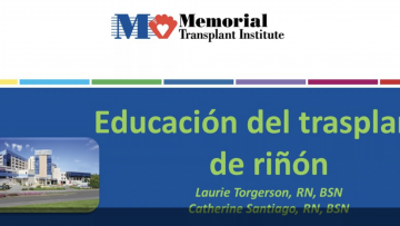 Educación del transplante de riñón